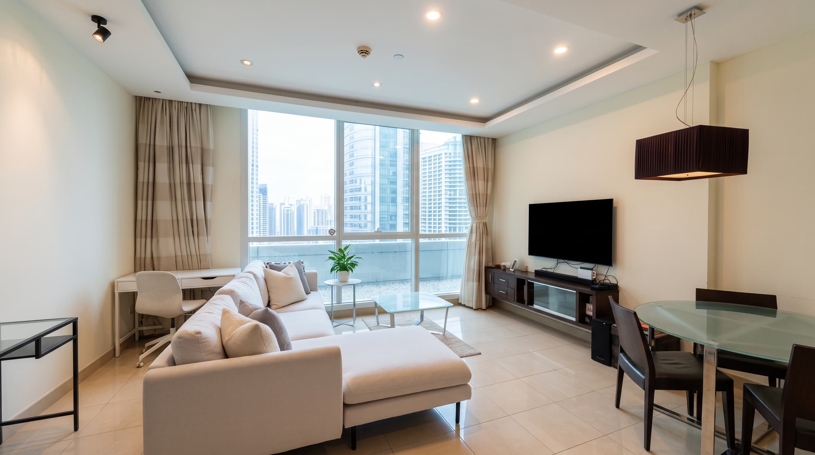 Living room after staging